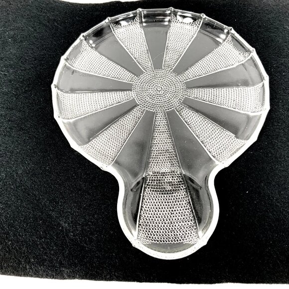 1950s Jeannette Dewdrop Clear Hostess Tray Luncheon Plate Television Snack Set - Picture 8 of 16